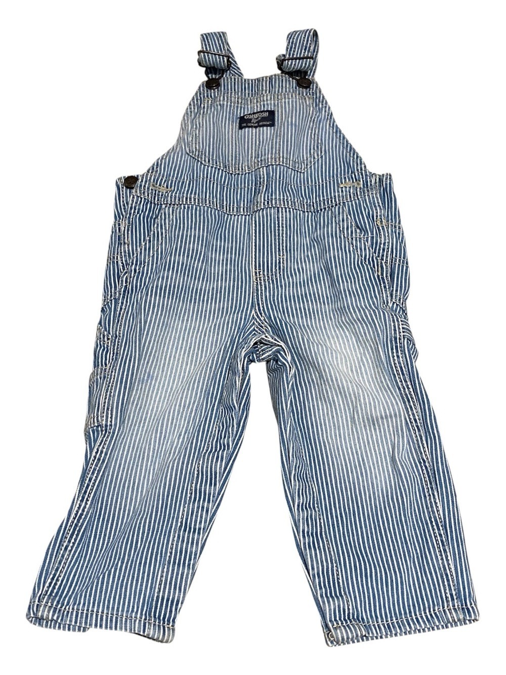 Oshkosh Toddler Overalls Denim Pinstripe Blue Romper 18 m Clothing 1yr 4/$20 🛑